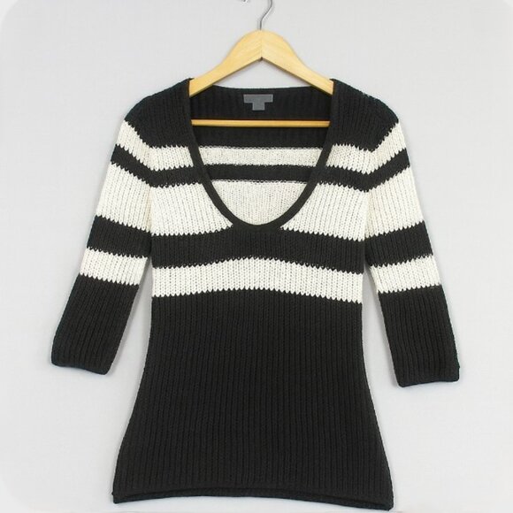 James Perse Scoop Neck Open Knit Sweater, 2 - Picture 1 of 6